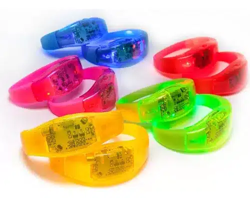 Pulseira de led pisca conforme a música