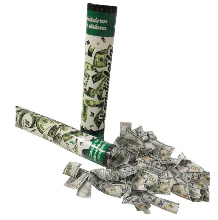 Lança Confete Dinheiro Dollar