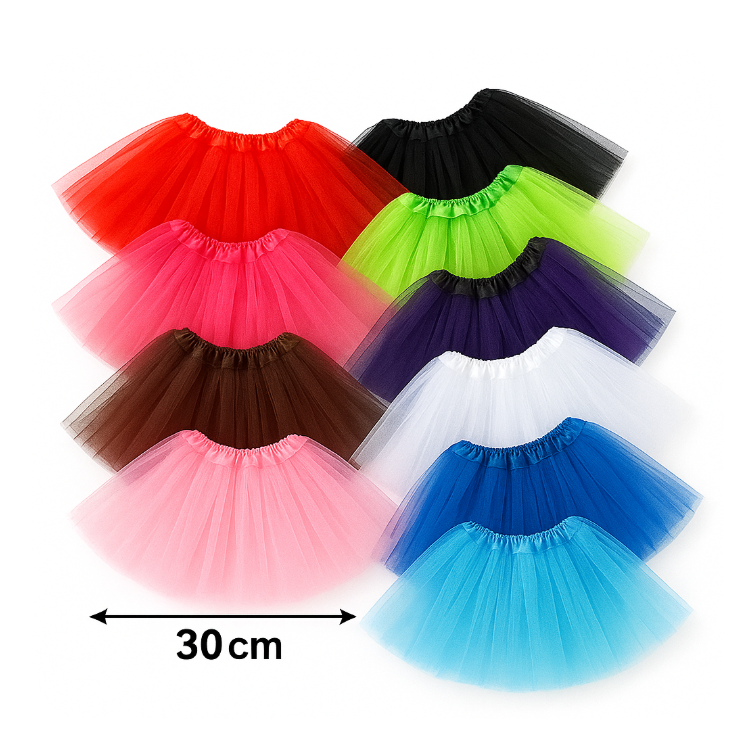Saia Tule Lisa Colorida 30 cm