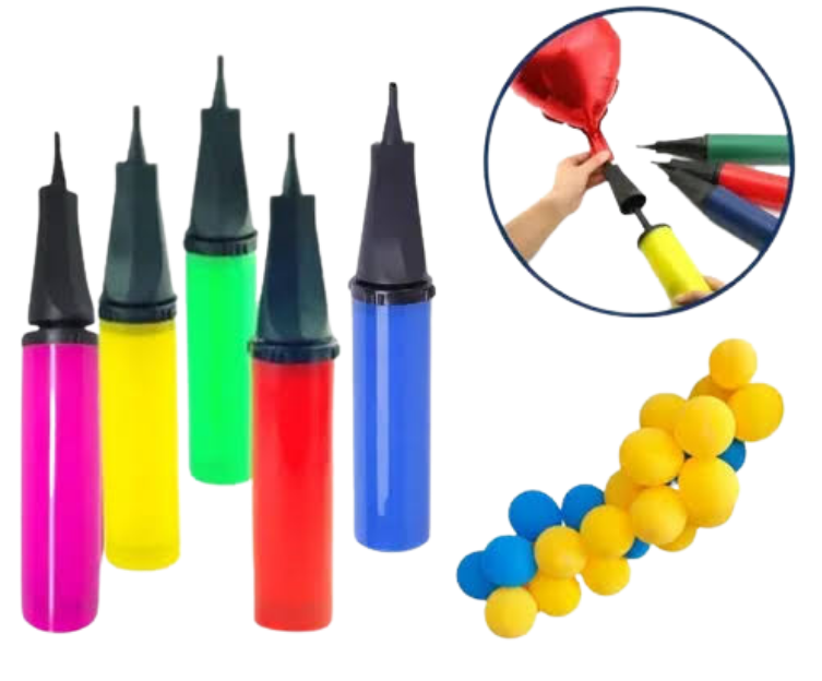 Inflador Manual/Bomba Encher Para Balão