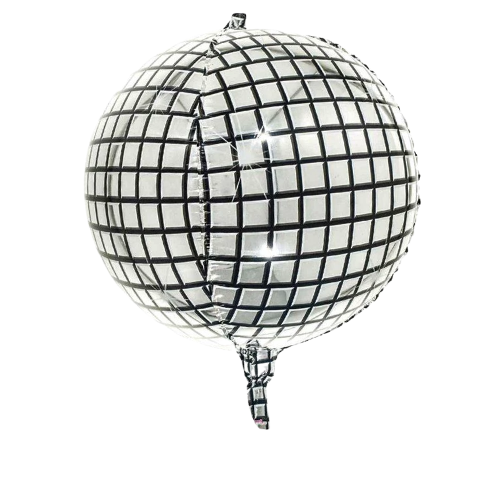 Balão Globo Prata 4D