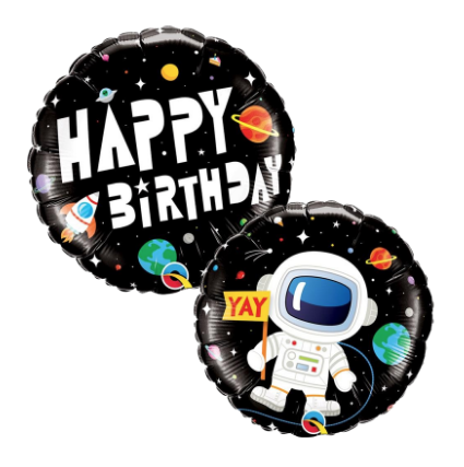 Balão Astronauta Happy Birthdyay